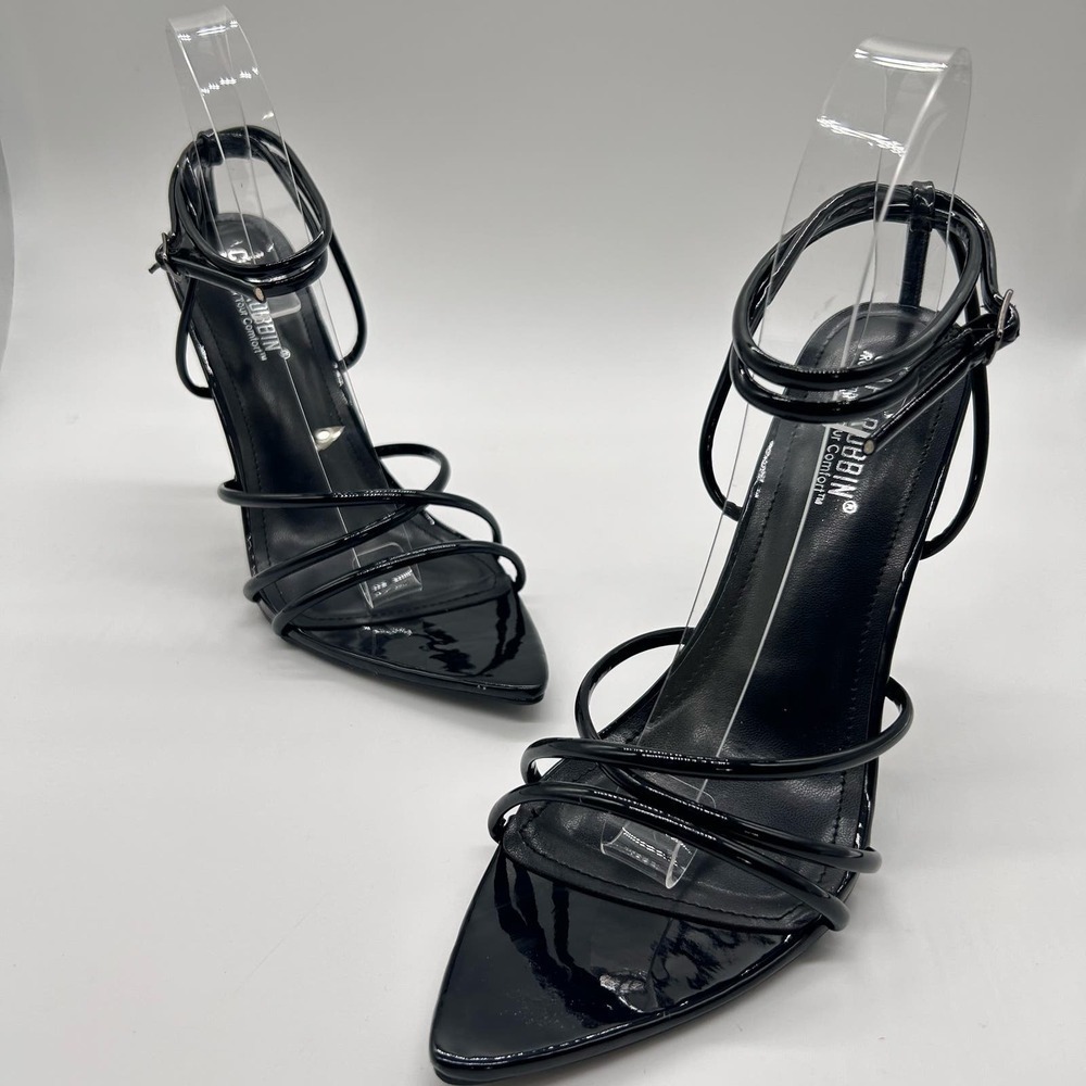 Cape Robbin Heels Womens 9M Black Ada Ankle Strap Open Toe Heels‎